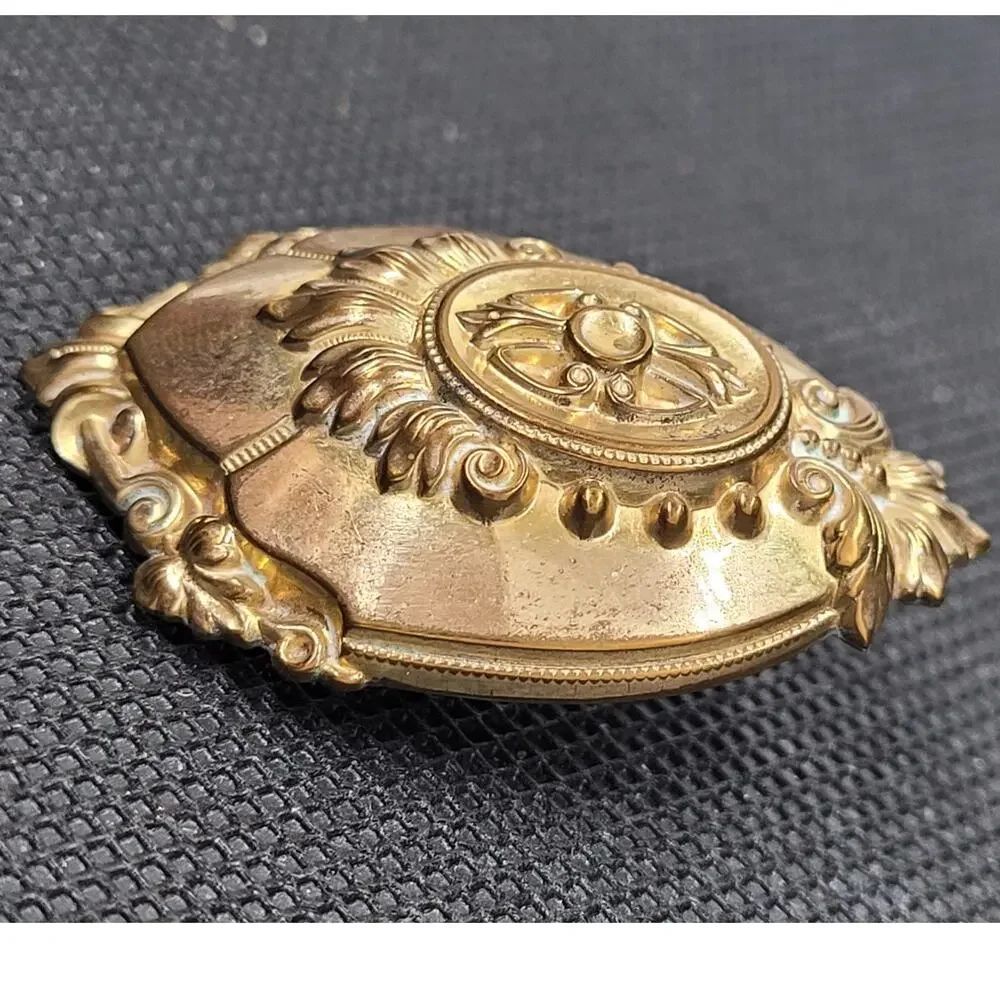 Elegant‎ Antique Victorian Brooch Rolled Gold Germany Biedermeier Treasure